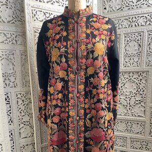 Kashmir Embroidered Flowered Coat